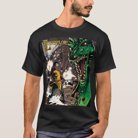 Legendlore klassiek zwart design t-shirt (Voorkant)