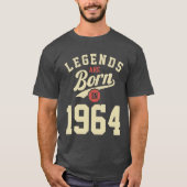Legends Are Born In 1964 60e Verjaardag T-shirt (Voorkant)
