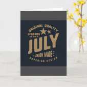 Legends Are Born in July Original Quality Kaart (Gele Bloem)