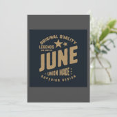 Legends Are Born in June Originele Kwaliteit Kaart (Staand voorkant)