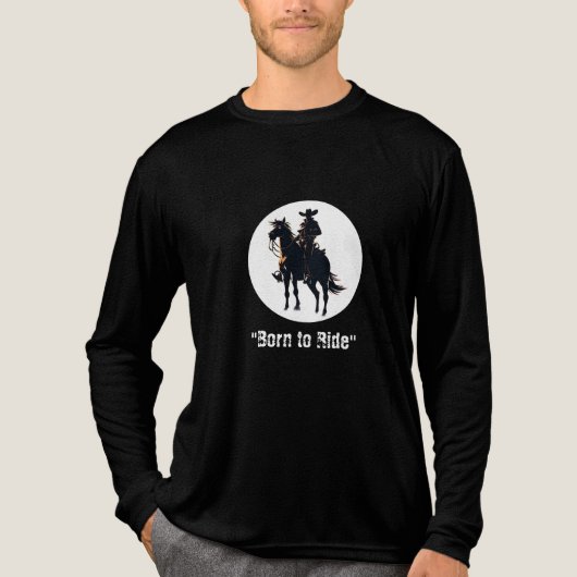 "Legends Are Born in the Saddle" Tri-Blend Shirt (Voorkant volledig)