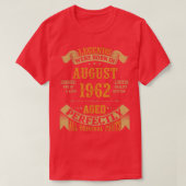 Legends Born In August 1962 60th Birthday Funny 60 T-shirt (Design voorkant)