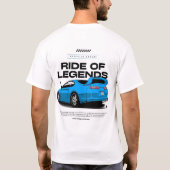 Legends Car T-Shirt - Epic Blue Race Style for All (Achterkant)
