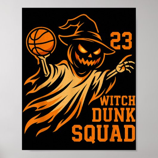 Legends dragen 23 Halloween Heks Dunk Squad Basket Poster (Voorkant)