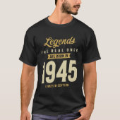 Legends geboren in 1945 De echte worden 78! T-shirt (Voorkant)