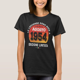 Legends geboren in augustus 1954 68e verjaardag 68 t-shirt