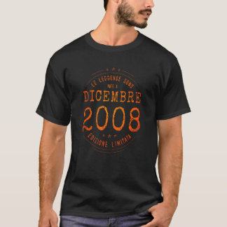 Legends geboren in december 2008 14e verjaardag 14 t-shirt