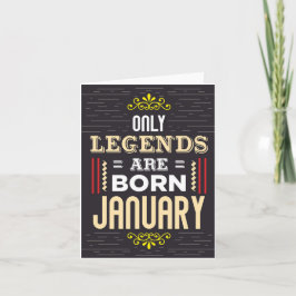 Legends Geboren januari Verjaardag Kaart