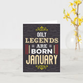 Legends Geboren januari Verjaardag Kaart (Gele Bloem)