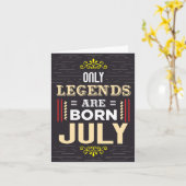 Legends Geboren Juli Verjaardag Kaart (Gele Bloem)