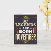 Legends Geboren November Verjaardag Kaart (Gele Bloem)