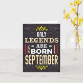 Legends Geboren September Verjaardag Kaart (Gele Bloem)