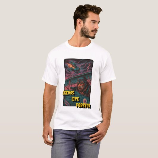 “Legends Live Forever”  T-shirt (Voorkant volledig)