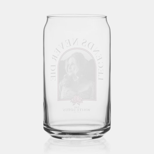 Legends Never Die - De Witte Lotus Blikvorm Glas (Achterkant)