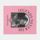 Legends Never Die - De Witte Lotus Fleece Deken (Voorkant (Horizontaal))