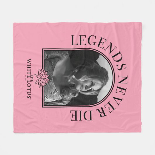 Legends Never Die - De Witte Lotus Fleece Deken (Voorkant (Horizontaal))