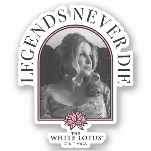 Legends Never Die - De Witte Lotus Sticker (Voorkant)