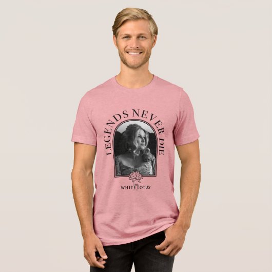 Legends Never Die - De Witte Lotus Tri-Blend Shirt (Voorkant volledig)