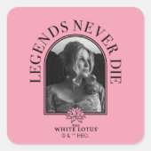 Legends Never Die - De Witte Lotus Vierkante Sticker (Voorkant)