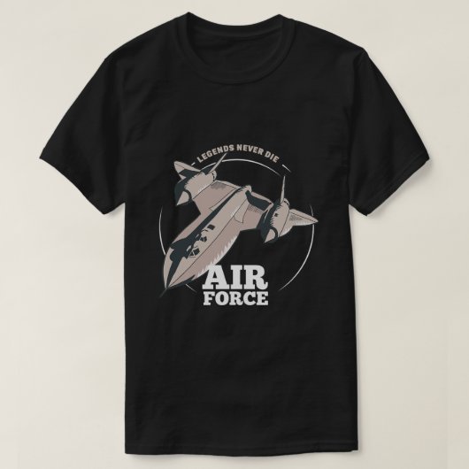 Legends Never Die Military SR 71 Blackbird Airplan T-shirt (Design voorkant)