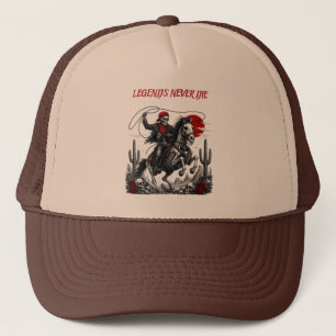 LEGENDS NEVER DIE – Skelet Cowboy op Paard Trucker Pet