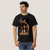 Legends Never Miss: Basketball Court Style T-shirt (Voorkant volledig)
