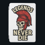Legends Nooit Die iPad Mini Cover<br><div class="desc">Spartaanse schedelillustraties met de boodschap "Legends Never Die",  die eeuwige kracht en moed symboliseren.</div>