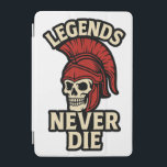 Legends Nooit Die iPad Mini Cover<br><div class="desc">Spartaanse schedelillustraties met de boodschap "Legends Never Die",  die eeuwige kracht en moed symboliseren.</div>