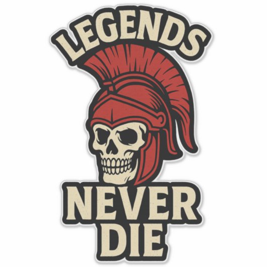 Legends Nooit Die Sticker (Voorkant)