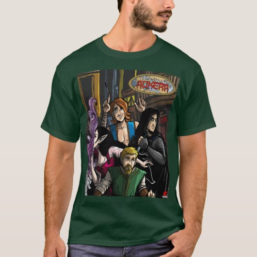 Legends of Aukera klassiek groen t-shirt (Voorkant)