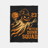 Legends Wear 23 Halloween Witch Dunk Squad Basketb Fleece Deken (Voorkant)