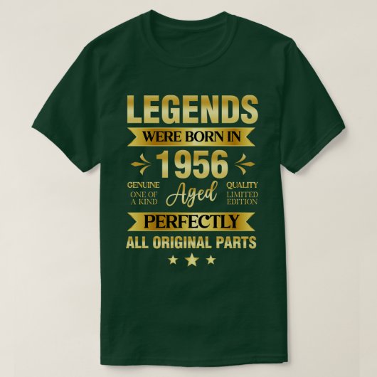 Legends werd geboren in 1956 t-shirt (Design voorkant)