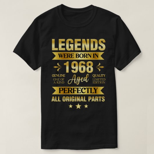 Legends werd geboren in 1968 t-shirt (Design voorkant)