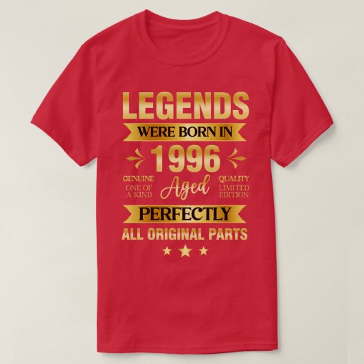 Legends werd geboren in 1996 t-shirt (Design voorkant)