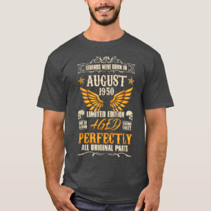 Legends werden geboren in augustus 1950 - Rocker B T-shirt
