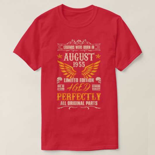 Legends werden geboren in augustus 1953 - Rocker B T-shirt (Design voorkant)