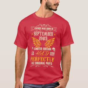 Legends werden geboren in september 1985 - Rock Bi T-shirt