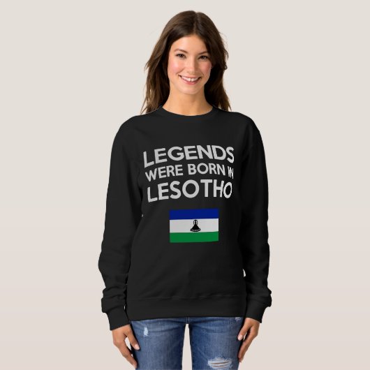 Legends Were Born In Lesotho Basotho Flag Pride Ro Trui (Voorkant volledig)