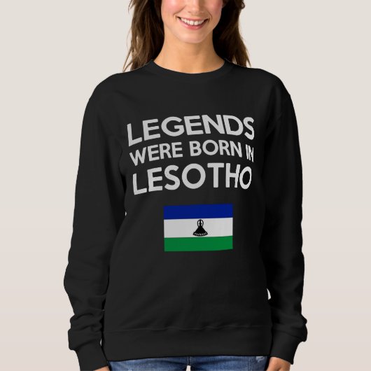 Legends Were Born In Lesotho Basotho Flag Pride Ro Trui (Voorkant)