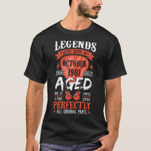 Legends Were Born In October 1981 Plectrum Gitaar T-shirt