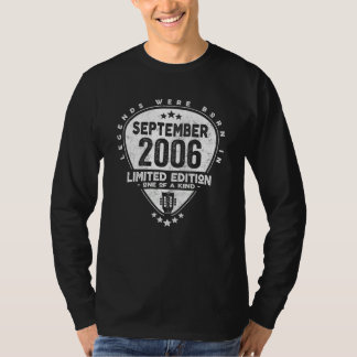Legends Were Born In September 2006   Guitar T-shirt