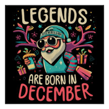 Legends worden geboren in december Verjaardag Gift