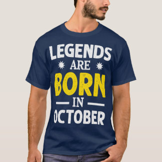 Legends worden geboren op 1 oktober t-shirt