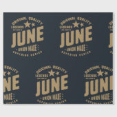 Legends zijn geboren in juni originele kwaliteit cadeaupapier (Vlak)