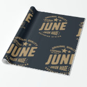 Legends zijn geboren in juni originele kwaliteit cadeaupapier (Uitgerold)