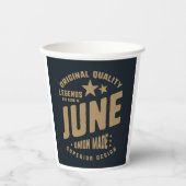Legends zijn geboren in juni originele kwaliteit papieren bekers (Voorkant)