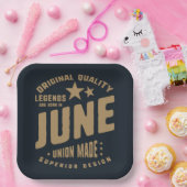 Legends zijn geboren in juni originele kwaliteit papieren bordje (Feest)