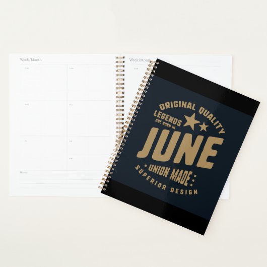 Legends zijn geboren in juni originele kwaliteit planner (Display)