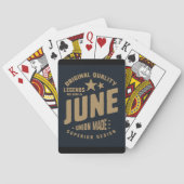 Legends zijn geboren in juni originele kwaliteit pokerkaarten (Achterkant)