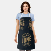 Legends zijn geboren in juni originele kwaliteit schort (Gedragen)